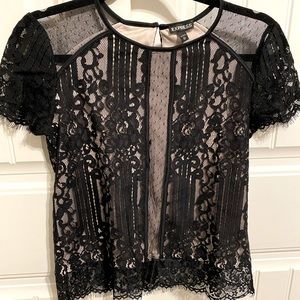 BNWT Express Black Lace Top
